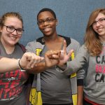 Students in American Sign language studies signing SWIC