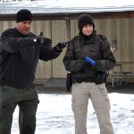 Administration of Justice students training outside