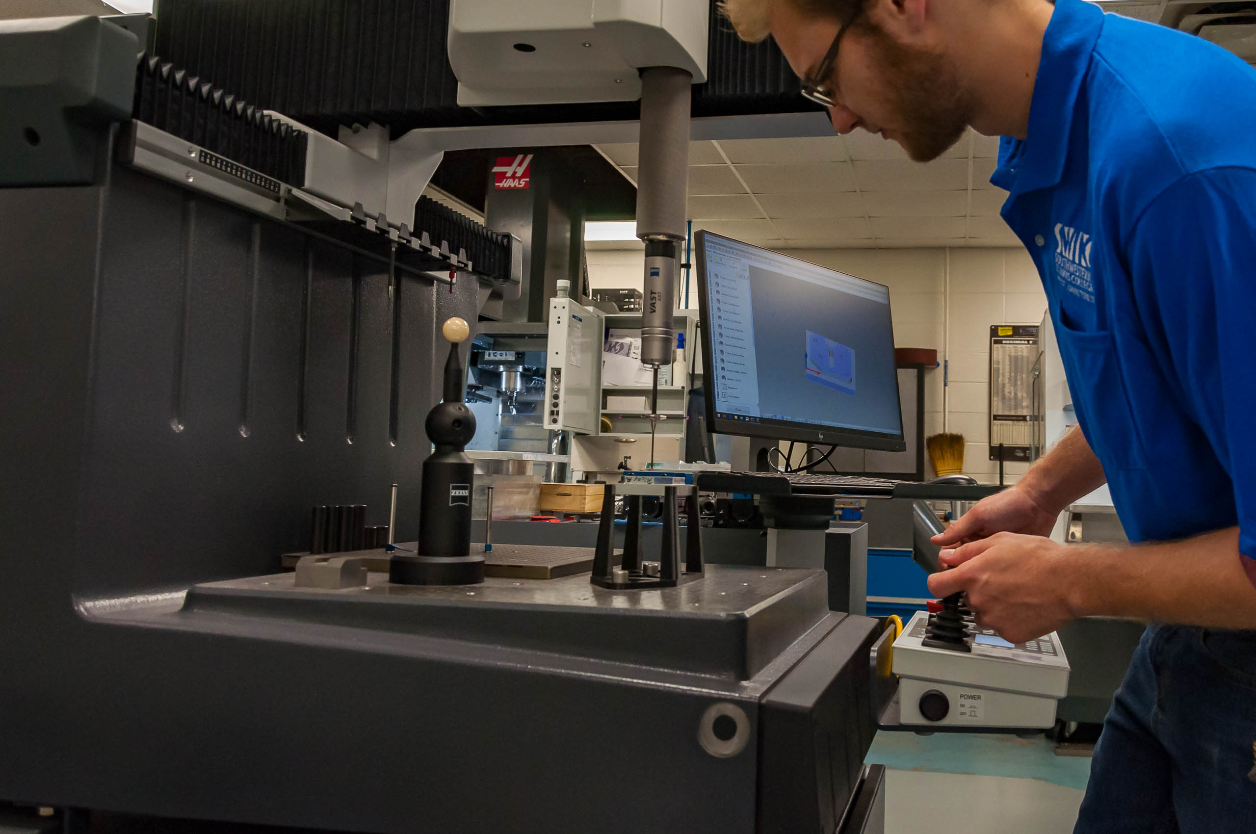 Student using Precision Machining.