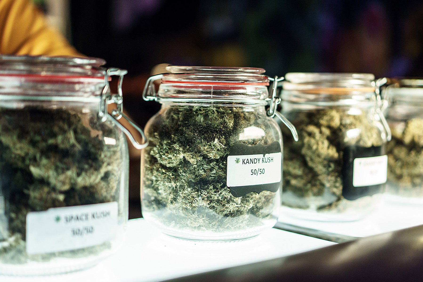 Jars Of Cannabis Flowers