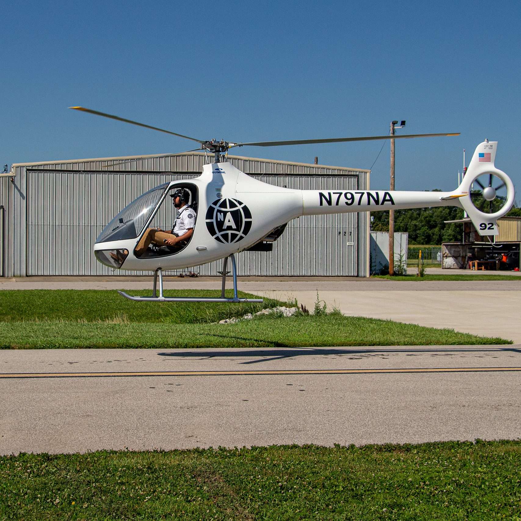 Helicopter pilot training flight.