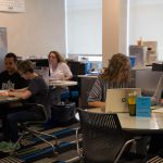 Student getting help from tutor in Success Center