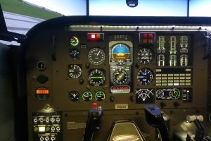 Aviation Pilot training simulator control panel