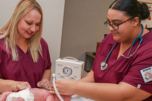 Respiratory Care Neo Students Practicing.