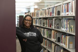 Student in Library