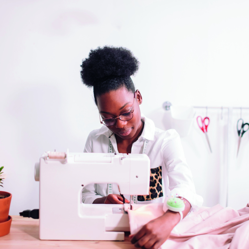 Woman Sewing